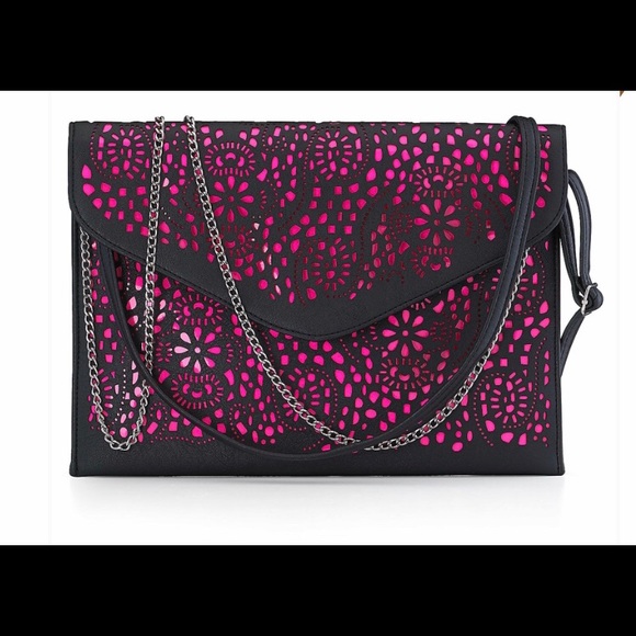 NEW Black Envelope Handbag - Picture 1 of 6